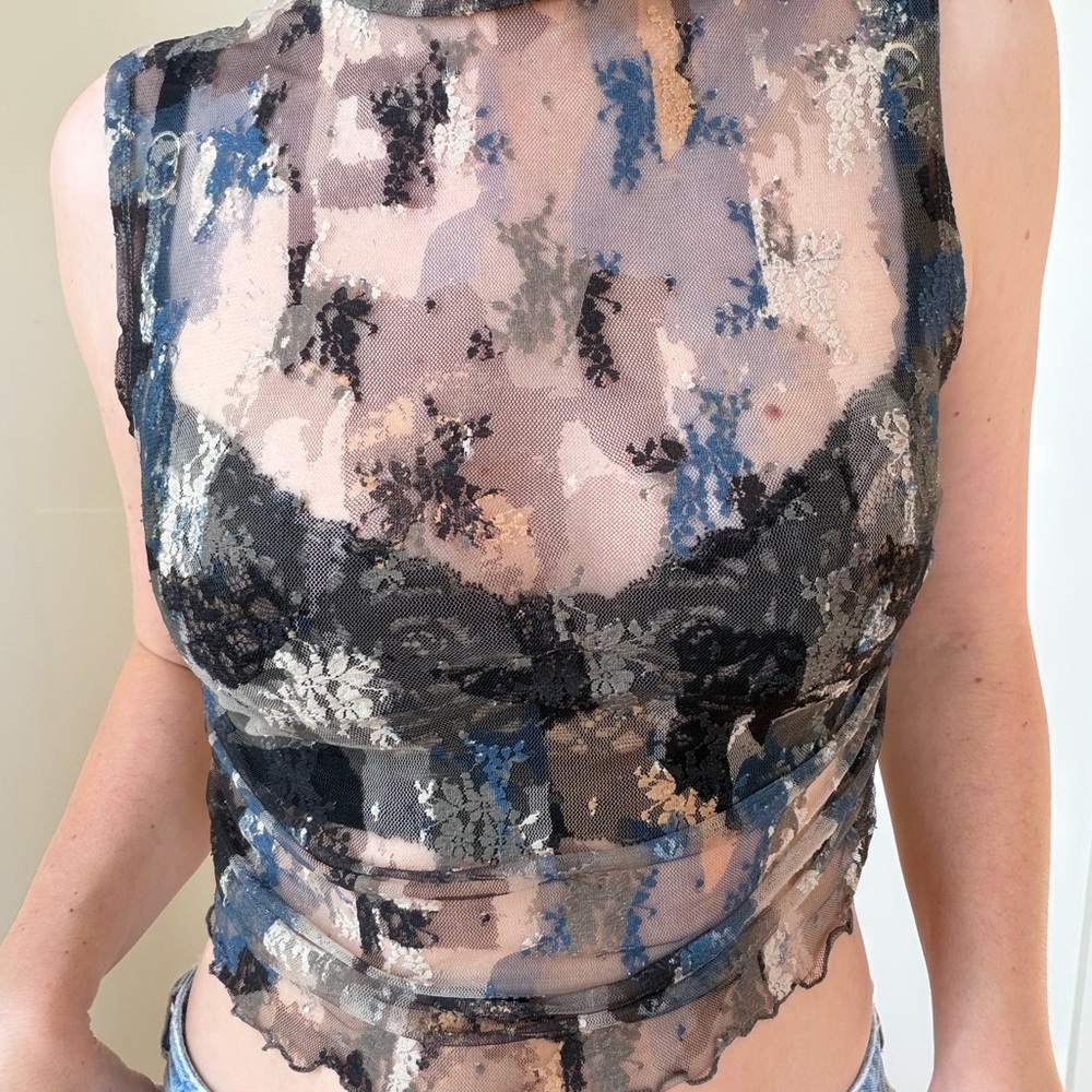 Free People Intimately Multicolor Lace Top